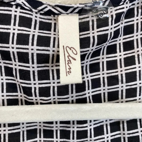 ELAN Black and White Jumpsuit Size Small V Neck Cut Out Smocking Size Small - Picture 4 of 8